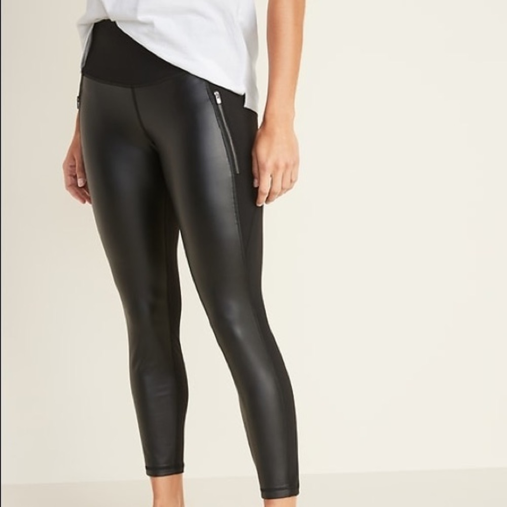 Old Navy NWT Faux Leather Moto Leggings